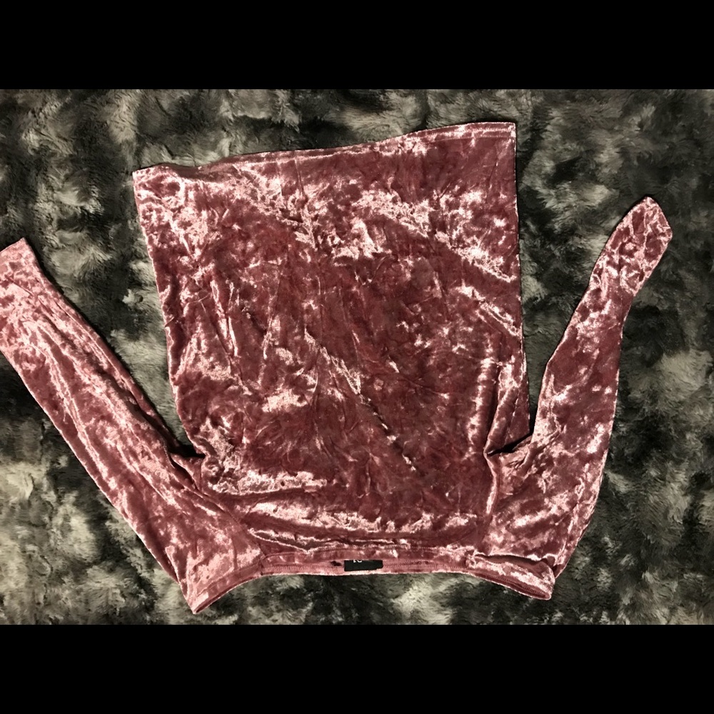 Velvet off shoulder top